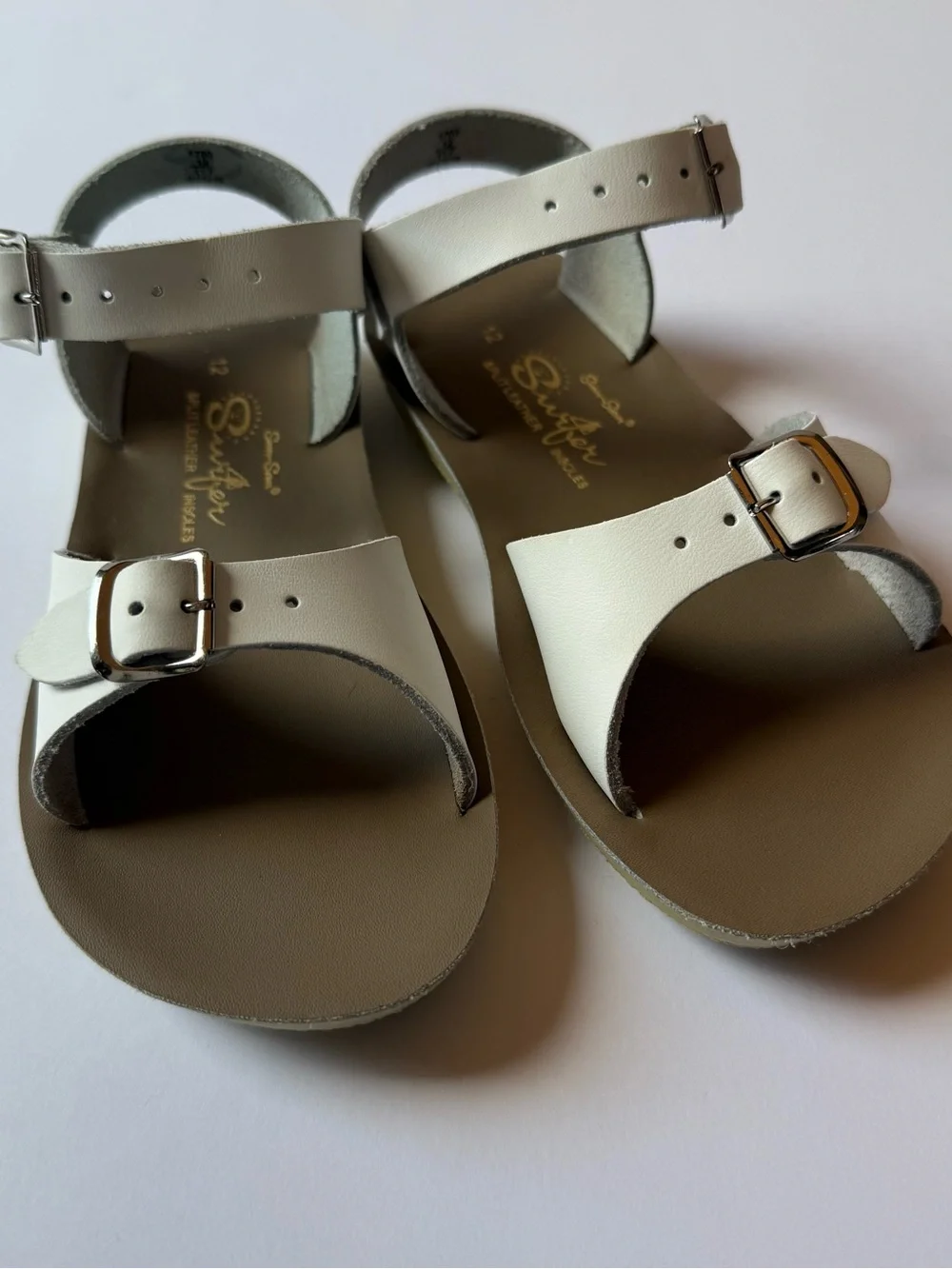 Salt Water Sandals by Hoy simple white